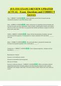 AVS 3311 EXAM 2 REVIEW UPDATED  ACTUAL   Exam  Questions and CORRECT  Answers