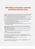 AQA biology a-level paper 2 