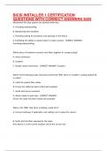 BICSI INSTALLER 1 CERTIFICATION QUESTIONS WITH CORRECT ANSWERS 2025