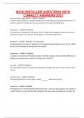 BICSI INSTALLER QUESTIONS WITH CORRECT ANSWERS 2025