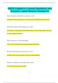USCG Captain's License Questions and Answers Latest Version Graded A&plus;