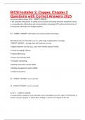 BICSI Installer 2&comma; Copper&comma; Chapter 2 Questions with Correct Answers 2025