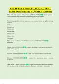 APCSP Unit 6 Test UPDATED ACTUAL   Exam  Questions and CORRECT Answers 