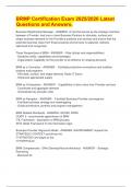 BRMP Certification Exam 2025&sol;2026 Latest Questions and Answers&period;