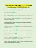 AP CSP Exam UPDATED ACTUAL  Exam   Questions and CORRECT Answers 