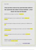 CFESA ELECTRICAL EXAM ACTUAL QUESTION BANK COMPLETE 400&plus; QUESTIONS AND CORRECT DETAILED ANSWERS &ndash; LATEST UPDATE THIS YEAR JUST RELEASED