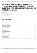 MEDSURG ATI PROCTORED  RN EXAM 2025 &sol;VERSIONS &lpar; A AND B&rpar; CURRENTLY TESTING QUESTIONS WITH DETAILED VERIFIED ANSWERS &sol;ALREADY GRADED A&plus;
