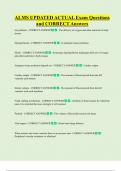 ALMS UPDATED ACTUAL Exam Questions  and CORRECT Answers 