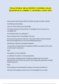 TEXAS PUBLIC HEALTH PEST CONTROL EXAM  QUESTIONS & CORRECT ANSWERS LATEST 2025