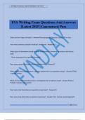 FSA Writing Exam Questions And Answers &vert;Latest 2025 &vert; Guaranteed Pass
