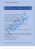 FSA &ndash; Problems Exam Questions And Answers &vert;Latest 2025 &vert; Guaranteed Pass