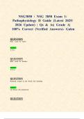 NSG3850 &sol; NSG 3850 Exams 1&colon; Pathophysiology II &lpar;Latest 2025&sol; 2026 Updates STUDY BUNDLE WITH COMPLETE SOLUTIONS&rpar; &vert; Qs & As&vert; Grade A&vert; 100&percnt; Correct &lpar;Verified Answers&rpar;- Galen