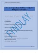 FSA Bundled Exams Questions and Answers 100&percnt; Pass Guaranteed