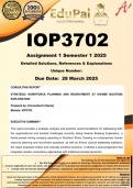 IOP3702 Assignment 1 &lpar;COMPLETE ANSWERS&rpar; Semester 1 2025  - DUE  March 2025