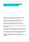 D265 Critical Thinking Study Exam Questions and answers 2025&period;