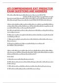 ATI COMPREHENSIVE EXIT PREDICTOR  EXAM QUESTIONS AND ANSWERS  