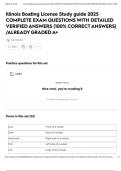 Illinois Boating License Study guide 2025 COMPLETE EXAM QUESTIONS WITH DETAILED VERIFIED ANSWERS &lpar;100&percnt; CORRECT ANSWERS&rpar; &sol;ALREADY GRADED A&plus;