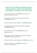 MARYVILLE UNIVERSITY PHARMACOLOGY NURS-615 EXAM 2 &vert; 149 ACTUAL QUESTIONS AND CORRECT ANSWERS &vert; NEW UPDATE 2025