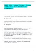 D265 - WGU - Critical Thinking - Reason and Evidence Exam Questions and answers 2025&period;