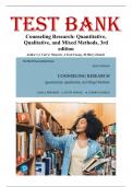 Test Bank for Counseling Research&colon; Quantitative&comma; Qualitative&comma; and Mixed Methods&comma; 3rd edition by Sheperis