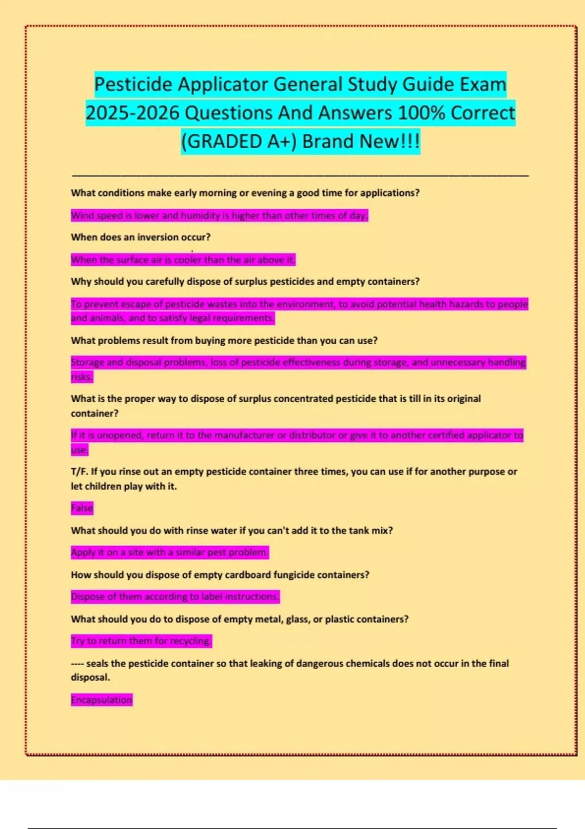 CALIFORNIA PEST CONTROL APPLICATOR STUDY GUIDE visual data 4