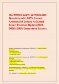  FLS Written Exam&vert;Verified Exam Questions with 100&percnt; Correct  Answers&vert;All Graded A&plus;&vert;Latest Expert Premium Update&lpar;2025-2026&rpar;&vert;100&percnt; Guaranteed Success&period;