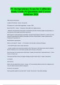 PT Jurisprudence Exam for CaliforniaStudy Guide &num;1 Questions and Correct Solutions 2024&sol;2025
