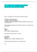 C777 Web Dev&period; Applications Exam Questions and answers 2025&period;