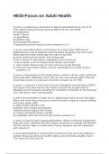 HESI-Focus on Adult Health Exam with 100&percnt; correct answers 2025