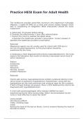 HESI Exam for Adult Health with 100&percnt; correct answers 2025