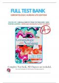 Test Bank For Gerontologic Nursing 6th Edition By Sue E&period; Meiner&semi; Jennifer J&period; Yeager &vert; &vert; 9780323498111 &vert; Chapter 1-29 &vert; Complete Questions And Answers A&plus;