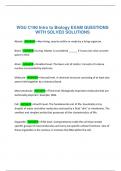 WGU C190 Intro to Biology EXAM QUESTIONS  WITH SOLVED SOLUTIONS