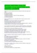APPIAN CERTIFIED ANALYST TRAINING EXAM QUESTIONS WITH VERIFIED ANSWERS