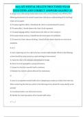 2025 ATI MENTAL HEALTH PROCTORED EXAM QUESTIONS AND CORRECT ANSWERS GRADED A&plus;