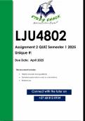 LJU4802 Assignment 2 &lpar;QUALITY ANSWERS&rpar; Semester 1 2025