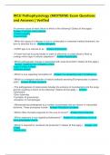 WCU Pathophysiology &lpar;MIDTERM&rpar; Exam Questions and Answers &vert; Verified