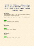 NU150&sol; NU 150 Exams 1&colon; Pharmacology &lpar;Latest 2025&sol; 2026 Updates STUDY BUNDLE WITH COMPLETE SOLUTIONS&rpar; &vert; Qs & As&vert; Grade A&vert; 100&percnt; Correct &lpar;Verified Answers&rpar;- Galen
