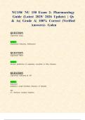 NU150&sol; NU 150 Exams 1 & 2&colon; Pharmacology &lpar;Latest 2025&sol; 2026 Updates STUDY BUNDLE WITH COMPLETE SOLUTIONS&rpar; &vert; Qs & As&vert; Grade A&vert; 100&percnt; Correct &lpar;Verified Answers&rpar;- Galen