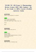 NU150&sol; NU 150 Exams 3&colon; Pharmacology &lpar;Latest 2025&sol; 2026 Updates STUDY BUNDLE WITH COMPLETE SOLUTIONS&rpar; &vert; Qs & As&vert; Grade A&vert; 100&percnt; Correct &lpar;Verified Answers&rpar;- Galen