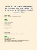 NU150&sol; NU 150 Exams 1&comma;2&comma;3 & 4&colon; Pharmacology &lpar;Latest 2025&sol; 2026 Updates STUDY BUNDLE WITH COMPLETE SOLUTIONS&rpar; &vert; Qs & As&vert; Grade A&vert; 100&percnt; Correct &lpar;Verified Answers&rpar;- Galen
