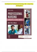 Test Bank For Professional Nursing Concepts & Challenges&comma; 10th Edition By Beth Black&comma; Consists of 16 Complete Chapters&comma; ISBN&colon; 978-0323776653