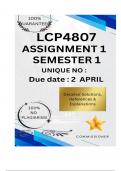 LCP4807 Assignment 1 &lpar;100&percnt; COMPLETE ANSWERS&rpar; Semester 1 2025 - DUE 2 April 2025