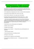 developmental stages practice exam questions and answers