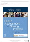 Full Test Bank For  Health Assessment For Nursing Practice&comma; 7th Edition By Susan F Wilson&comma; Jean Foret Giddens  All Chapters 1-24