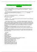 Developmental &lpar;EXAM 1&rpar; Questions and Answers