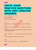 CWCM  EXAM PRACTICE QUESTIONS WITH 100&percnt; UPDATED ANSWERS&period;