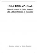 Solution Manual For Construction Accounting and Financial Management&comma; 4th Edition by Steven J&period; Peterson&comma; Complete Chapters 1 - 18&comma; Verified Latest Version