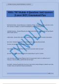 MHA 705 Module 4 Questions And Answers &vert;Latest 2025 &vert; Guaranteed Pass