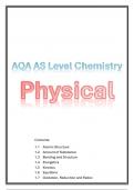 AQA AS Level Chemistry - Physical Summary Notes