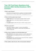 Tmp 120 Final Exam Questions And Answers With Verified Solutions 100&percnt; Correct&excl;&excl;&excl;